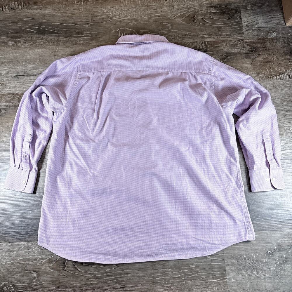 David Donahue Men's 100% Cotton L/S Dress Button Down Shirt Sz 18 34/35 *Read* - Picture 3 of 10